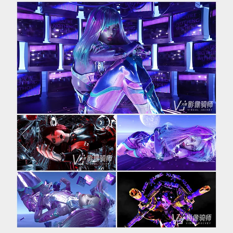 Visual Pack 🎬 | Dark Halloween Skull Rock Band | Vampire Bar LED Screen VJ Video Background 🖤💀🦇