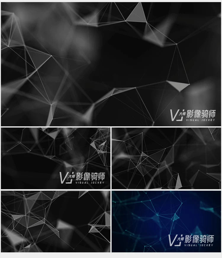 Visual Pack 🎬 | Tech Beautiful Abstract Polygon Dots & Lines Visual | Live LED Dynamic Background PPT/PR 4K ✨🔺⚡