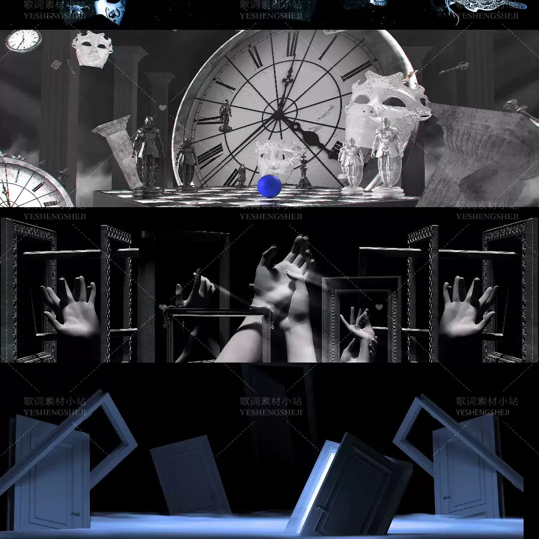 Premium Masquerade Mask Assets: High-End Geometric Imagery & Aesthetic Cinematic Backgrounds | Mysterious Artistic Video Loops for Live House & Stage Visuals 🎭📐✨