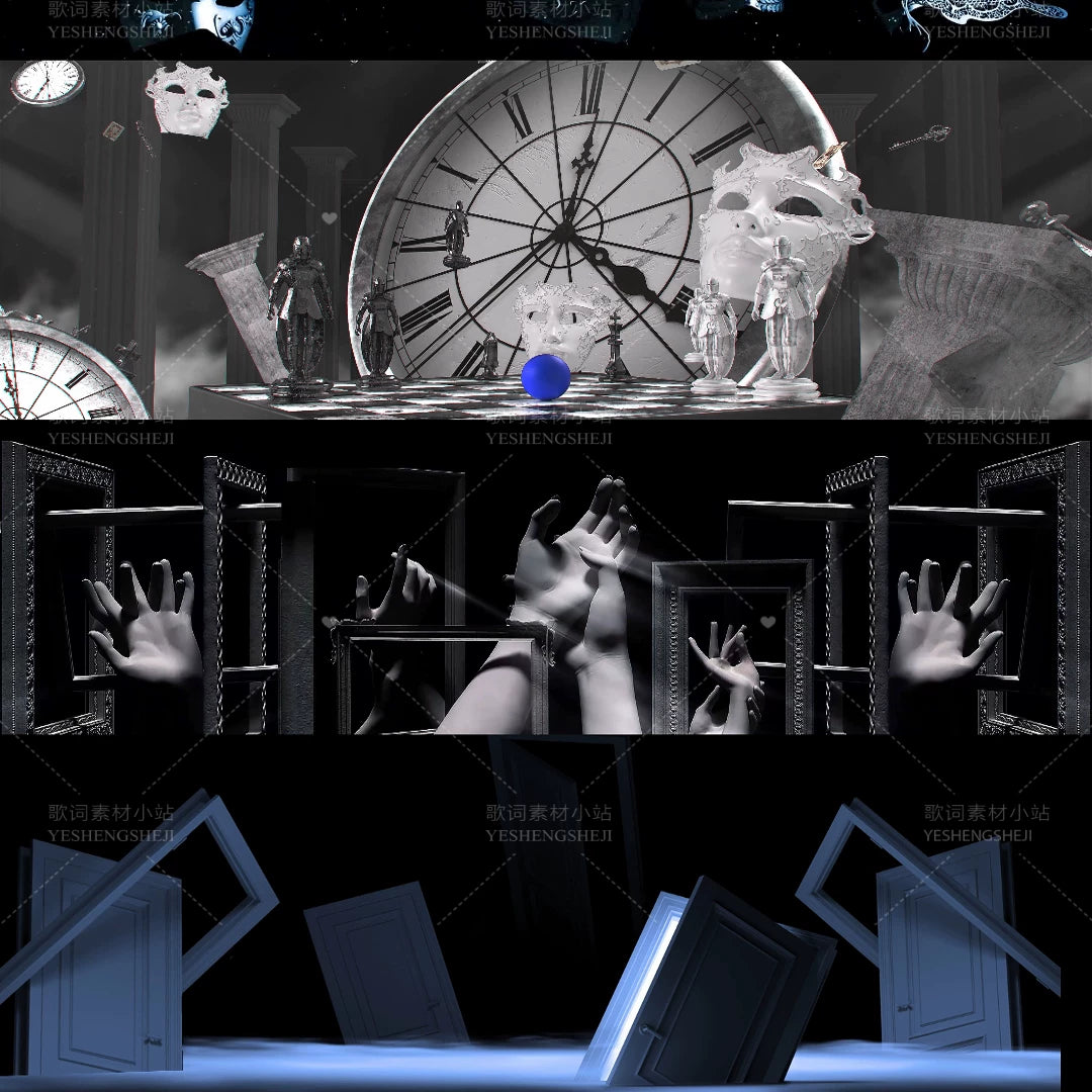 Premium Masquerade Mask Assets: High-End Geometric Imagery & Aesthetic Cinematic Backgrounds | Mysterious Artistic Video Loops for Live House & Stage Visuals 🎭📐✨