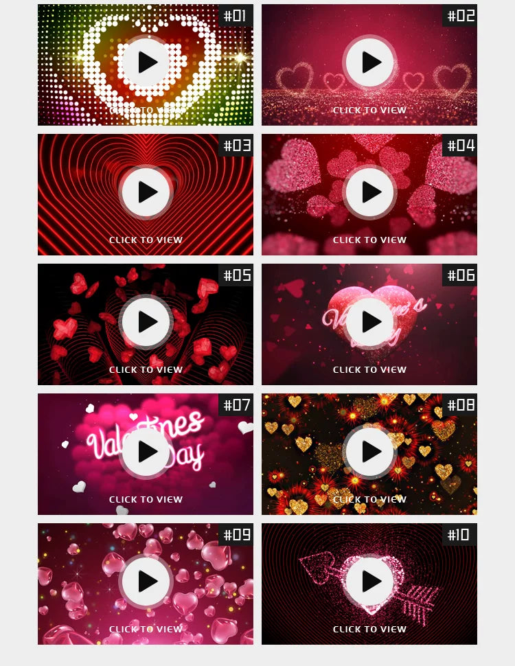 Visual Pack 🎬 | White Day & Qixi Couple Love Heart Visual | LED Bar Proposal Confession Background ✨❤️💌