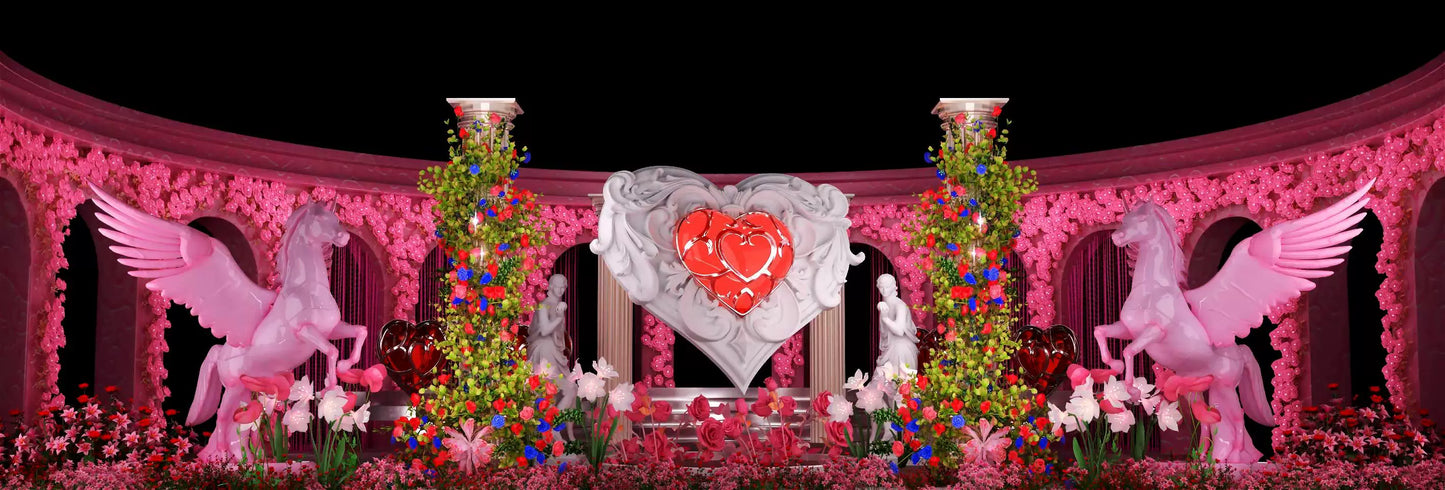 4K Valentine’s Day Heart & Unicorn LED Background | Dreamy Fantasy VJ Loop for Stage Performance | High-Quality Livehouse Video Material | Digital Assets Vol. 233 🦄❤️🎆