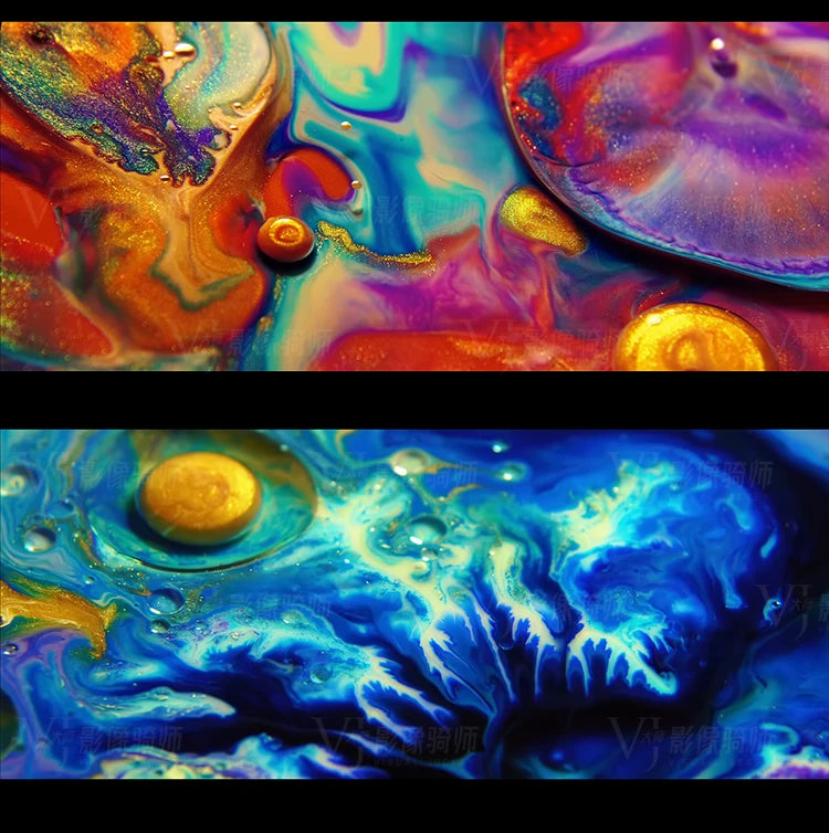 Visual Pack 🎬 | Colorful Flowing Liquid Oil Drops Visual | LED Large Screen VJ Loop Background 4K ✨💧🔥