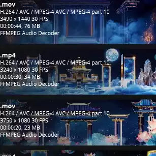Premium Guofeng Scene: Traditional Chinese Architecture, Blooming Lotus & Shanshui Landscape. High-Quality VJ Loop for Livehouse, Cultural Events & Stage LED Walls. 🪷⛰️🏛️✨