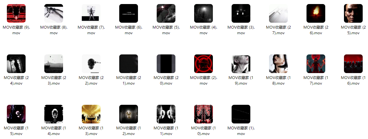 VISUAL | 💀 Dark art VJ material, black & white characters, skulls, explosive EDM, large screen background, bar video - MICHIGO STUDIO