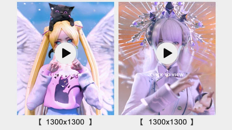 Visual Pack 🎬 | 3D Cute Anime Girl Vertical MAD Edit | VJ Short CG Animation LED Screen Background 🎀✨