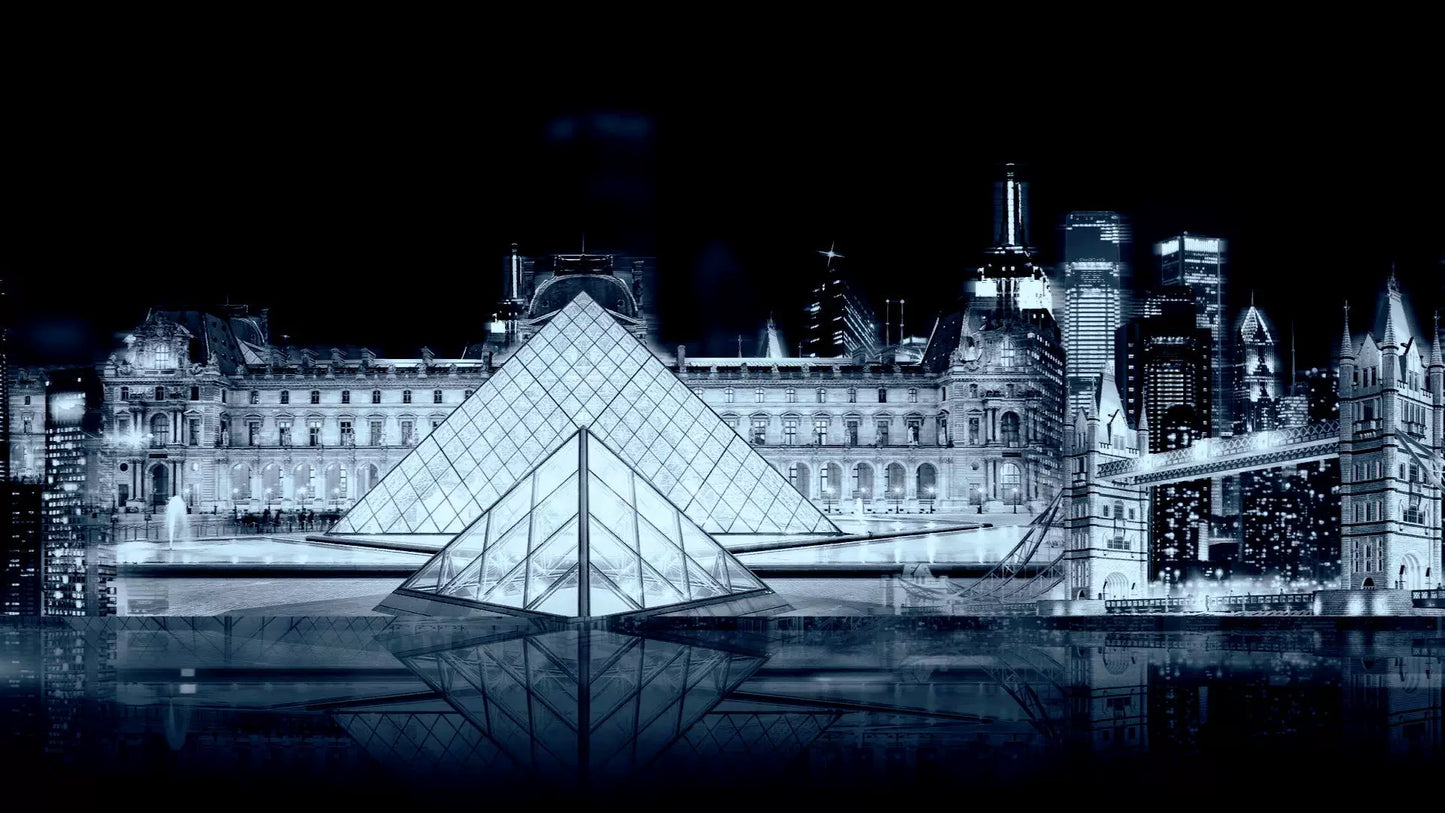 4 Sets LED Big Screen City Nightscape VJ Loops | B&W Urban Scenery Live Stage Backgrounds | Professional Concert & Club Visuals | Digital Video Material Vol. 244 🌃🎞️⚡