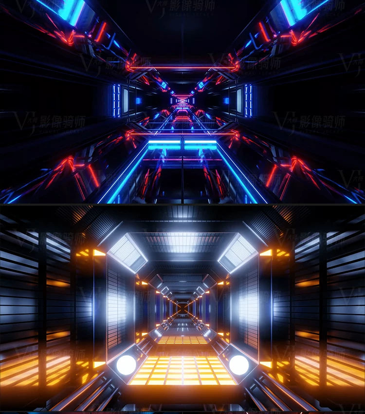 Visual Pack 🎬 | 3D Tunnel Fly-Through Motion | Bar Nightclub Stage Live LED Big Screen VJ Background Video 4K 🚀✨
