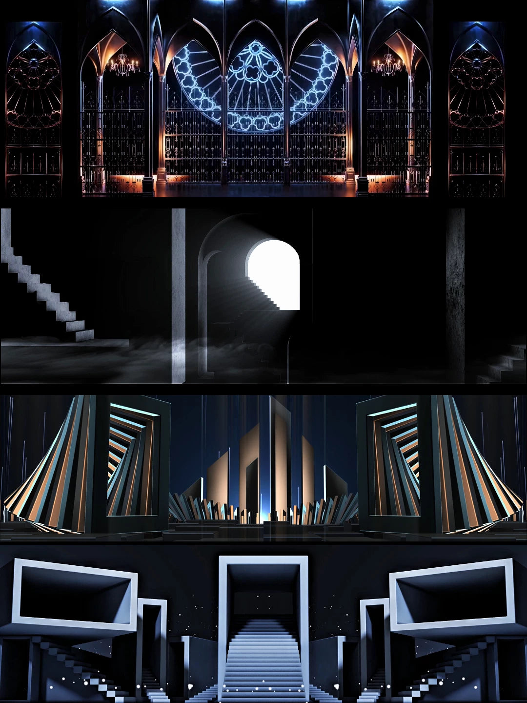 Premium Geometric Architectural Visuals: Aesthetic Minimalist Background for Livehouse, Stage Displays & Luxury Events. High-End Motion Graphics Asset. 🏗️💎📐✨🏢