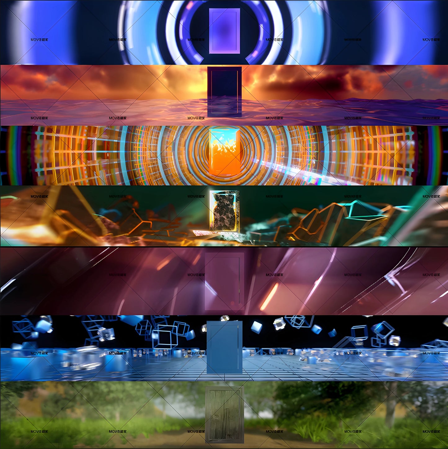 ✨ VISUAL | Magic Portal Infinite Transition – Dynamic Bar LED Wall VJ Background Video - MICHIGO STUDIO