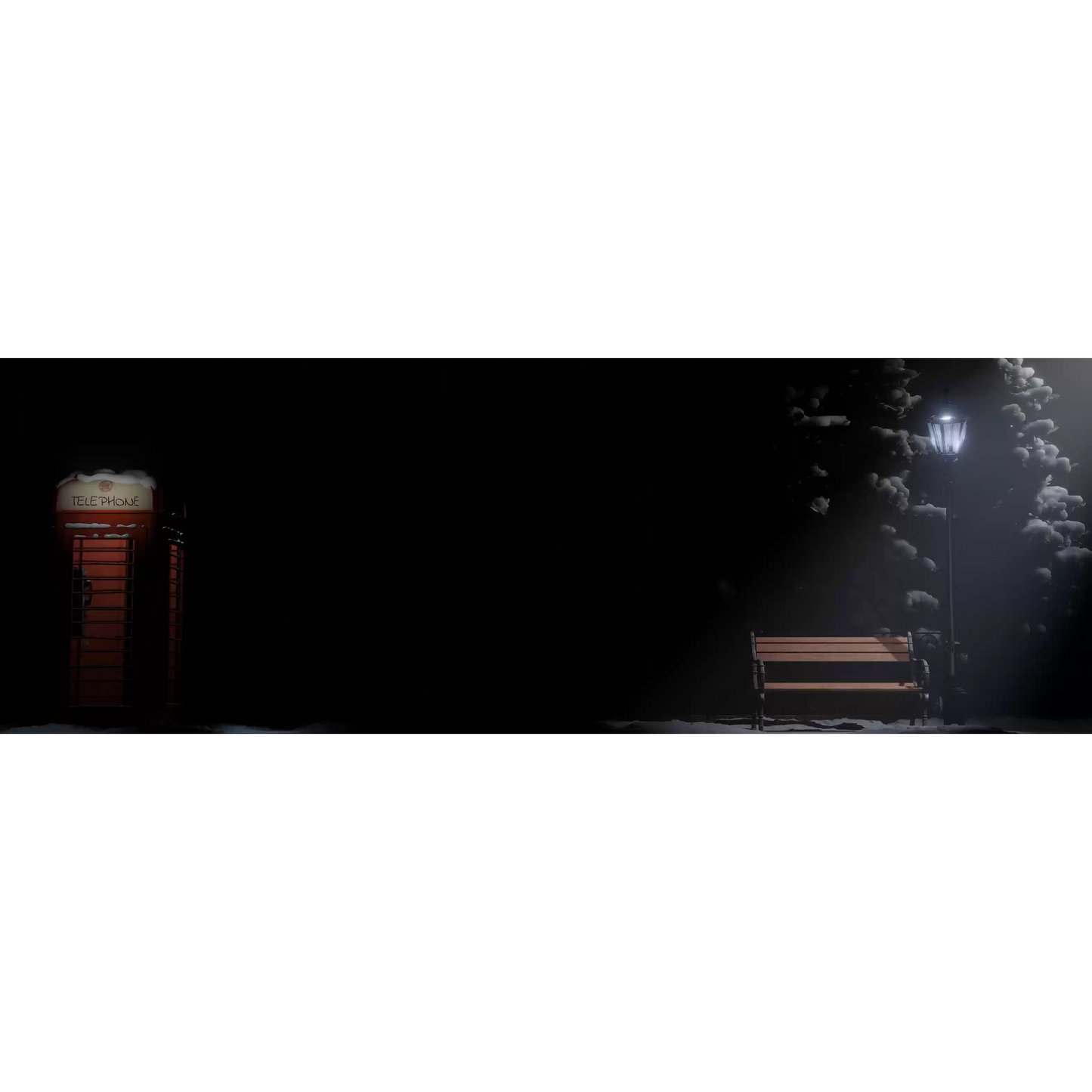 Premium Winter Night Scene: Lonely Cabin, Streetlight & Falling Snow Background. Cinematic VJ Loop for Livehouse & Moody Storytelling LED Displays. ❄️🌌🏠🔦