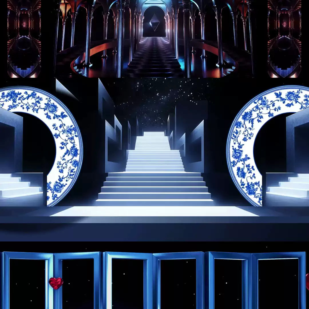 Premium Geometric Architectural Visuals: Aesthetic Minimalist Background for Livehouse, Stage Displays & Luxury Events. High-End Motion Graphics Asset. 🏗️💎📐✨🏢