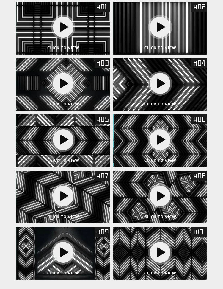Visual Pack 🎬 | Black & White Industrial Neon Lights | Bar Private Room Live LED Screen Background VJ Loop ⚫