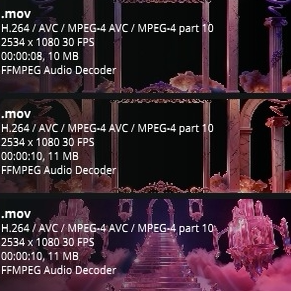 Pink Crystal Marble Archway & Roman Pillars: Dreamy Castle in the Clouds. Aesthetic Livehouse Visuals, Romantic Stage Background & Wedding Event VJ Asset. 💗💎🏛️☁️🏰✨