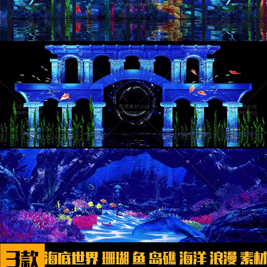 Dreamy Underwater World Assets: Romantic Coral Reefs, Tropical Islands & Ocean Water Scenery | Aesthetic Cinematic Marine Backgrounds for Content Creators 🌊🐠🏝️