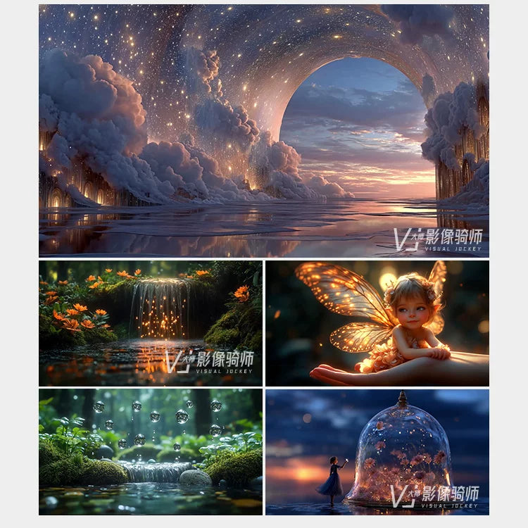 Visual Pack 🎬 | Elegant Dreamy Forest with Fairies & Flowers | Nightclub & Bar LED Screen VJ Video Background 🌿✨