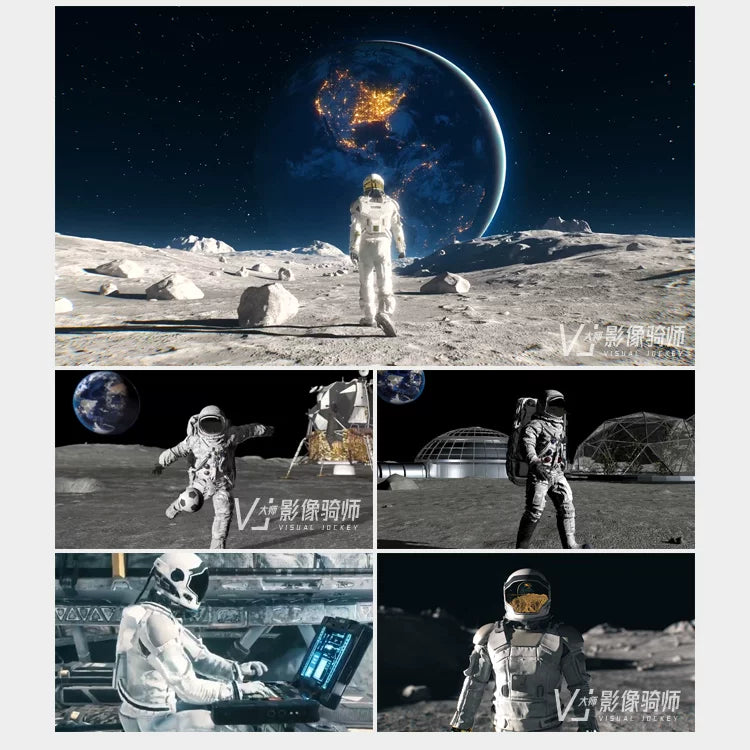 Visual Pack 🎬 | Alien Sci-Fi Astronaut 👩‍🚀 Interstellar Character | Space LED VJ Video Background for Bar & Nightclub