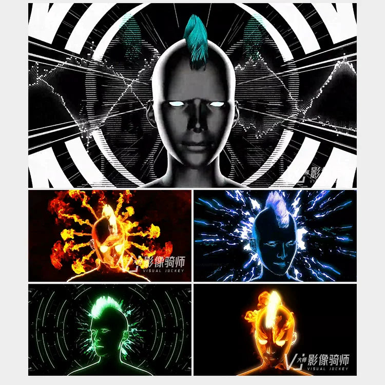 Visual Pack 🎬 | 3D Cyberpunk Character Animation | Dynamic LED Screen Background for Nightclub & Bar VJ Video 🤖🎶