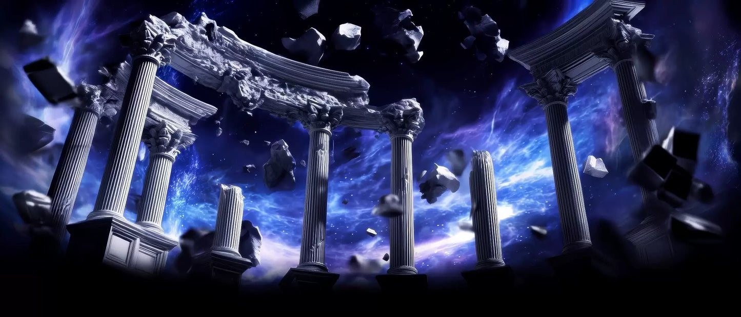 4 Sets Blue Ruin City & Roman Column LED Backgrounds | Ancient Architecture VJ Material | High-Definition Livehouse Stage Visuals | Motion Graphics Asset Vol. 228 🏛️🌀🎞️
