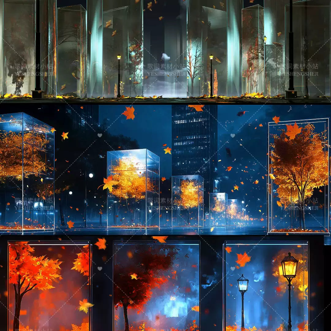 Premium Autumn Street Assets: Cinematic Falling Leaves, Sunset City Scenery & Golden Hour Evening Atmosphere | Aesthetic VJ Loops for Live House & Stage Backgrounds 🍂🌆🎬 Autumn