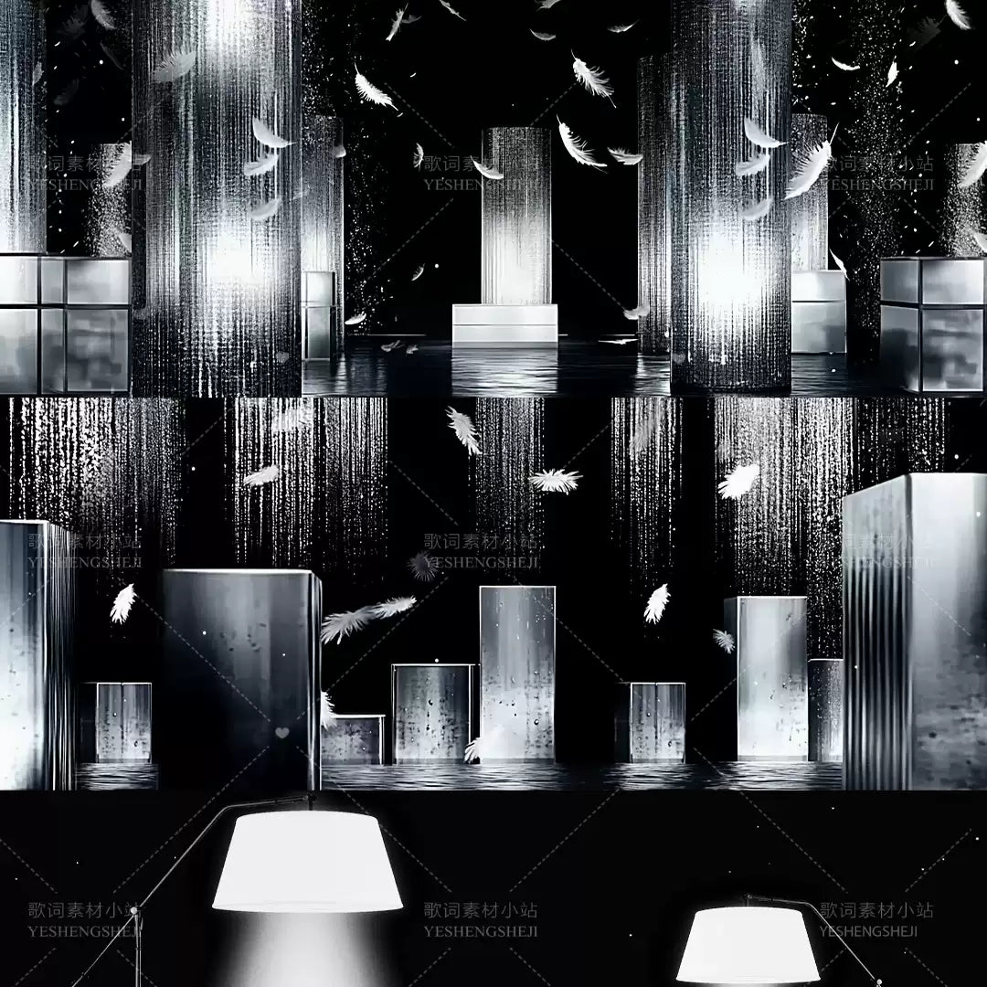 Aesthetic Livehouse Visuals ✨ Ethereal Feather & Table Lamp Assets 🕯️ Dreamy Night Shadows & Light Leaks VJ Materials 🌙