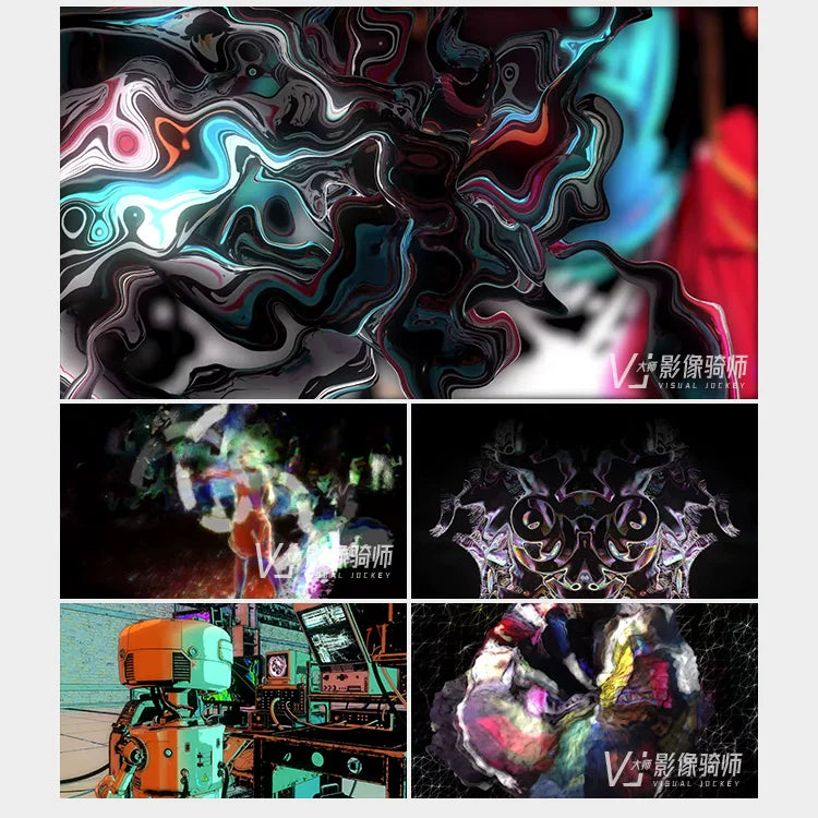 Visual Pack 🎬 | Cool Abstract Avant-Garde Art | Dynamic LED Background for Bar & Nightclub Stage Performance VJ 🎨✨