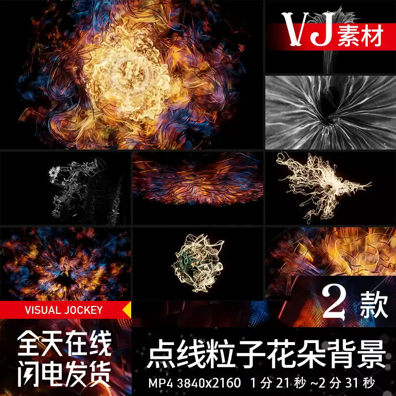 Visual Pack 🎬 | Abstract Particle Flower Bloom Visual | LED Stage Background VJ Loop ✨🌸