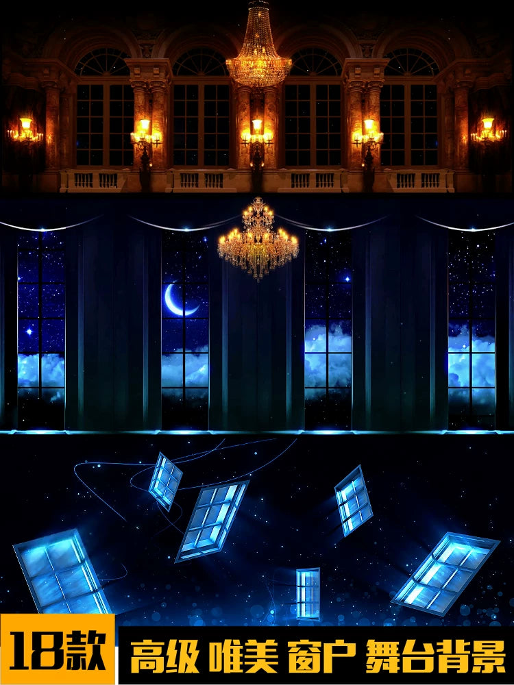 Premium Palace Window Visuals: Aesthetic Cinematic Particles. High-End Livehouse Background, Luxury Architectural VJ Loop & Elegant Stage Motion Graphics. 🏛️🪟✨🌌💎