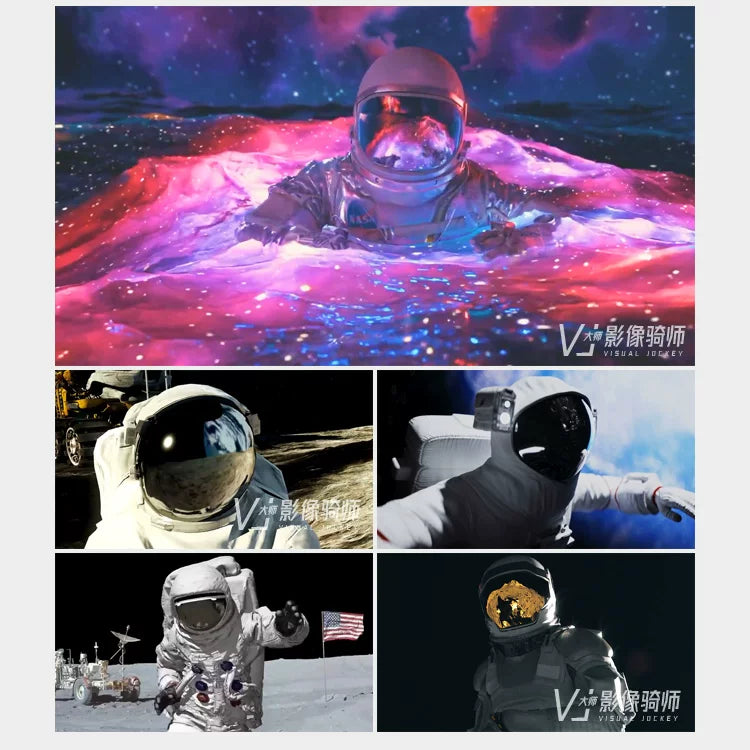 Visual Pack 🎬 | Alien Sci-Fi Astronaut 👩‍🚀 Interstellar Character | Space LED VJ Video Background for Bar & Nightclub
