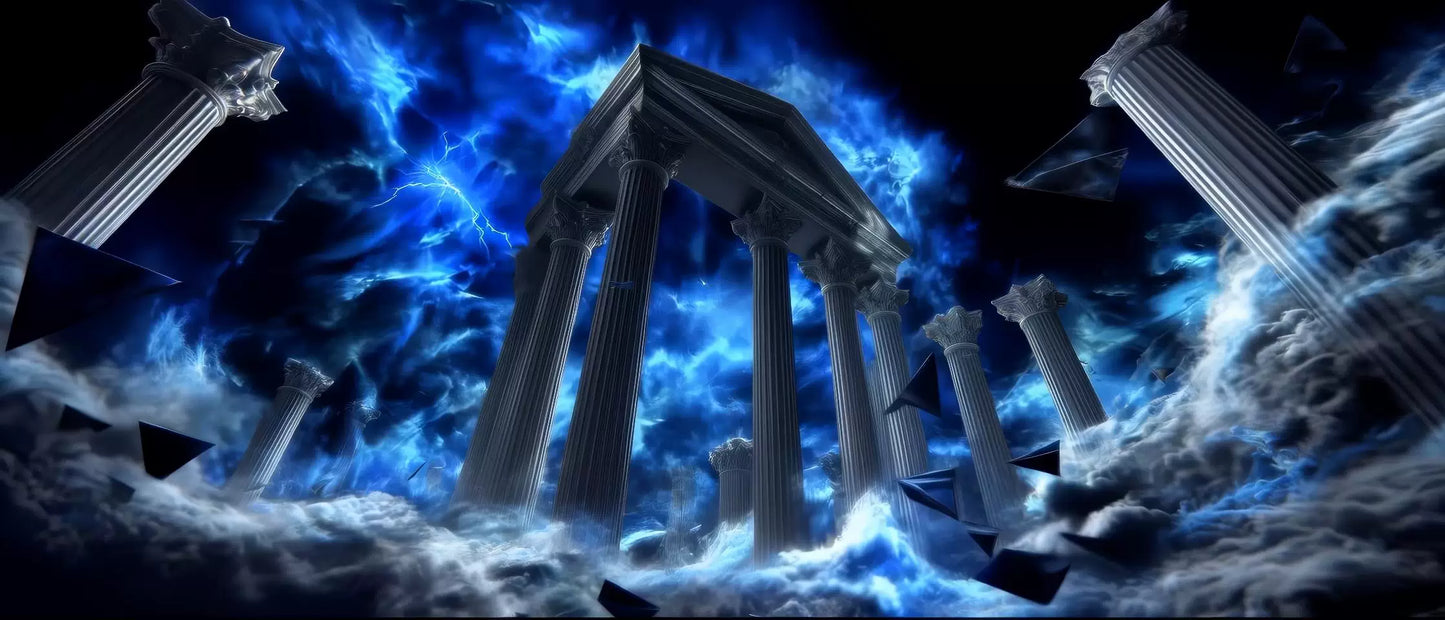 4 Sets Blue Ruin City & Roman Column LED Backgrounds | Ancient Architecture VJ Material | High-Definition Livehouse Stage Visuals | Motion Graphics Asset Vol. 228 🏛️🌀🎞️