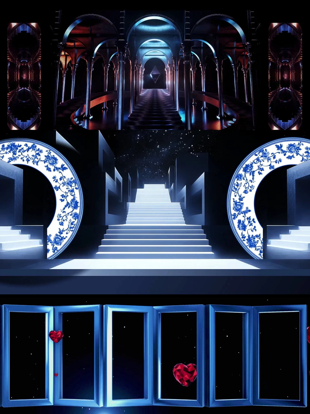 Premium Geometric Architectural Visuals: Aesthetic Minimalist Background for Livehouse, Stage Displays & Luxury Events. High-End Motion Graphics Asset. 🏗️💎📐✨🏢