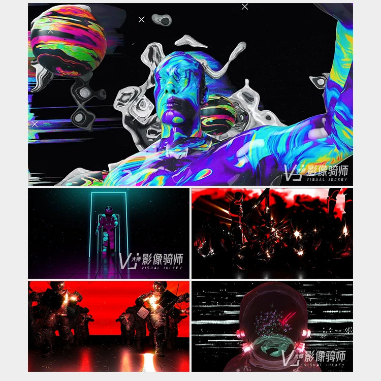 Visual Pack 🎬 | 3D Cool Rhythm Skull | KTV, Bar & Nightclub Stage Performance LED Screen VJ Video Background 💀🎶