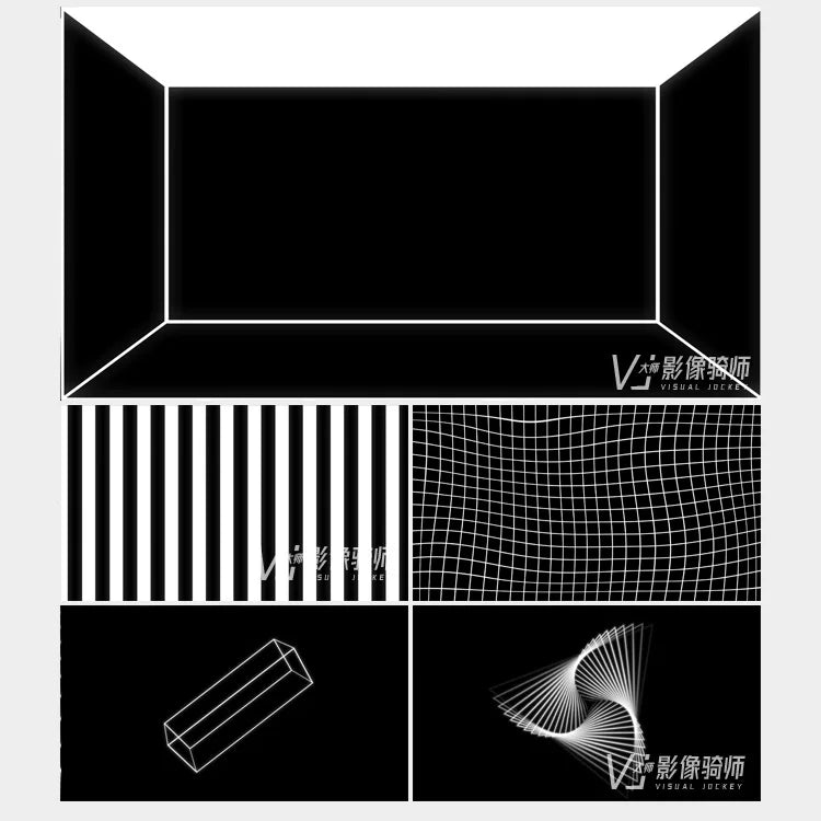 Visual Pack 🎬 | 3D Dots & Lines Projection Visual | Black & White Flicker LED Bar Live Screen VJ Loop 4K ✨⚪🖤