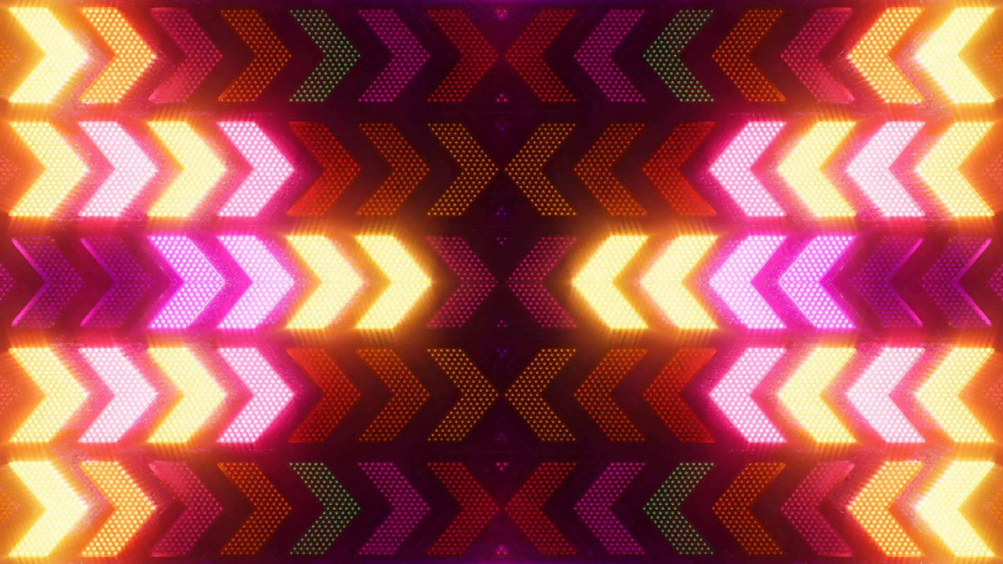 Retro Neon Signboard & Glowing Arrow LED Background | Vintage Neon Letter VJ Loop | Cyberpunk Livehouse Stage Video | Professional Dance Floor Motion Graphics 🏮⚡🏙️