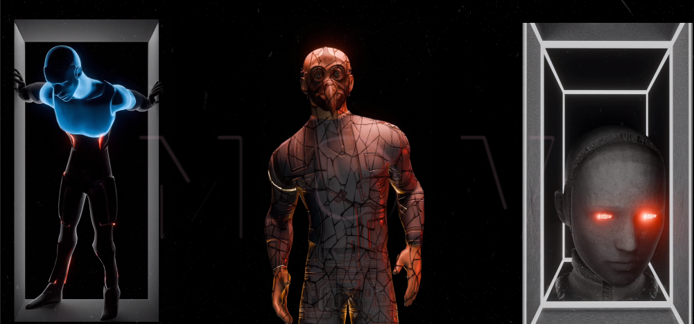 🌐 Naked-Eye 3D Mechanical Tech Characters – Holographic Projection | LED Screen VJ Visual (International) - MICHIGO STUDIO