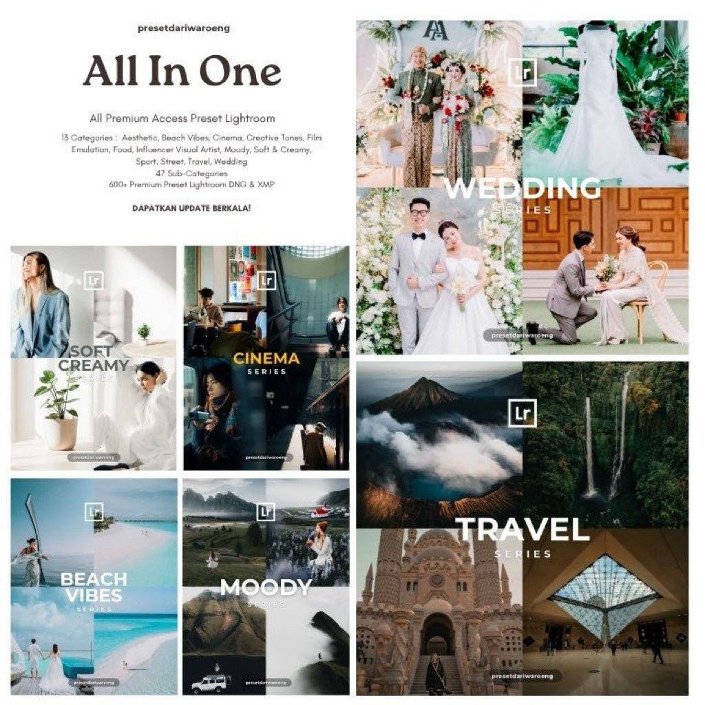 ALL IN ONE Presets Lightroom | Preset ALL IN ONE Free Update | Lightroom Untuk iOS Android dan Desktop - MICHIGO STUDIO