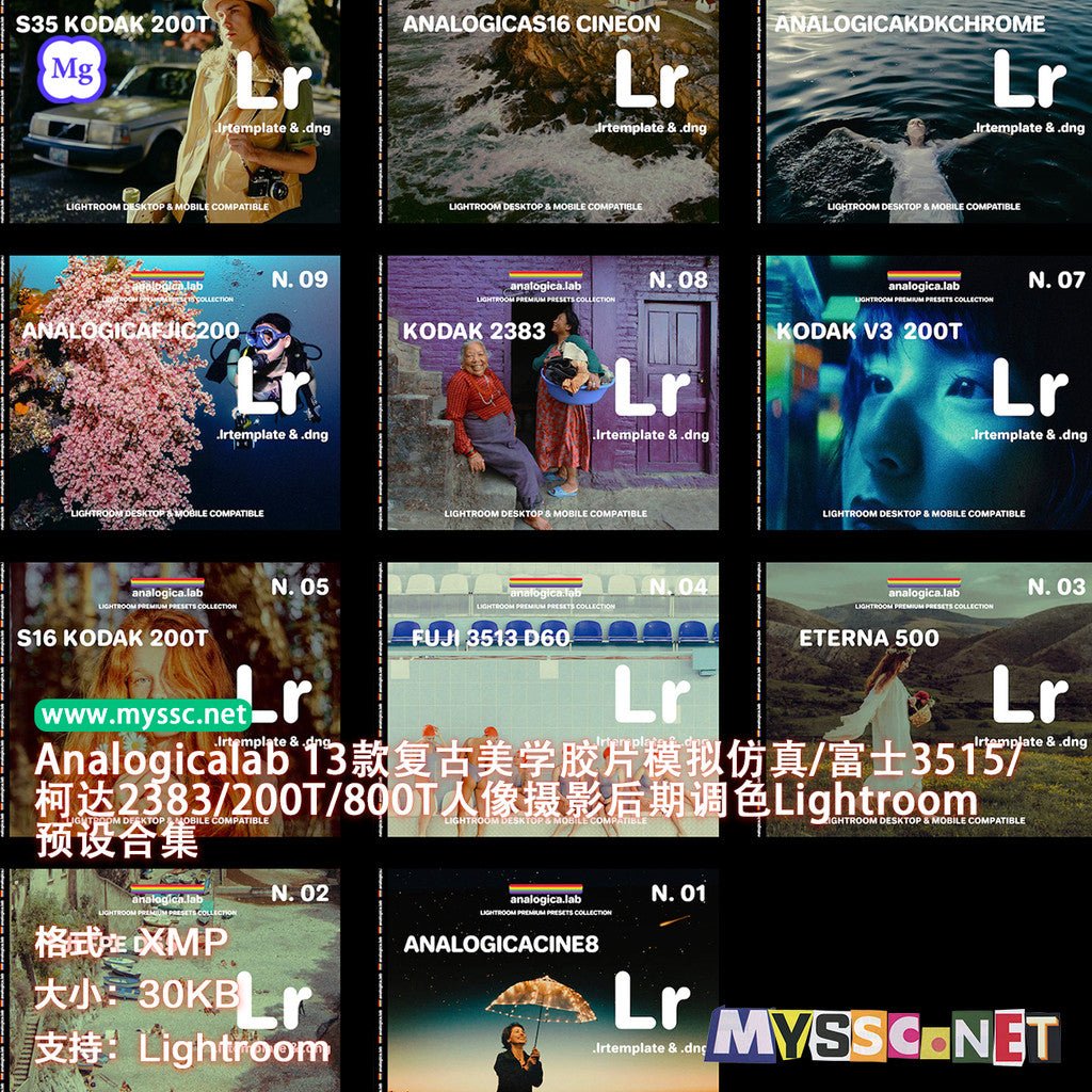 📸 Analogicalab 13 Retro Film Aesthetic Portrait Lightroom Presets ✨ [ MICHIGO STUDIO ] - MICHIGO STUDIO