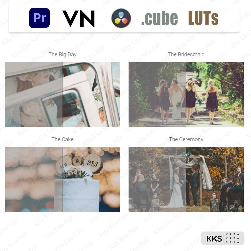 (BISA VN) mLUTs Film Wedding Professional LUT LUTs untuk VN Premiere Pro Davinci Resolve | Android iOS PC[ MICHIGO STUDI - MICHIGO STUDIO