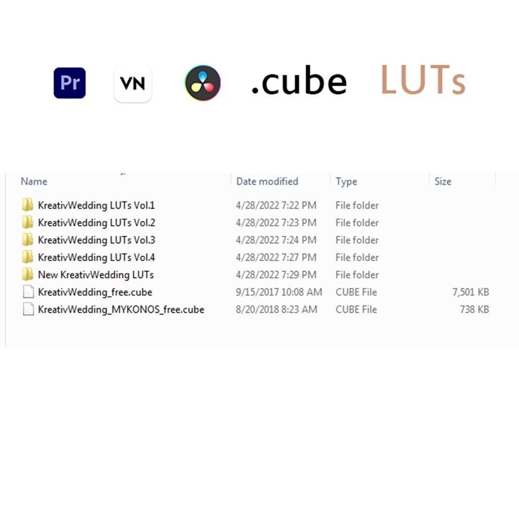 [BISA VN] New Kreativ Wedding LUTs Bundle Vol1 /Vol2 / Vol3 / Vol4 for Video Premiere Davinci 6714 [ MICHIGO STUDIO - MICHIGO STUDIO