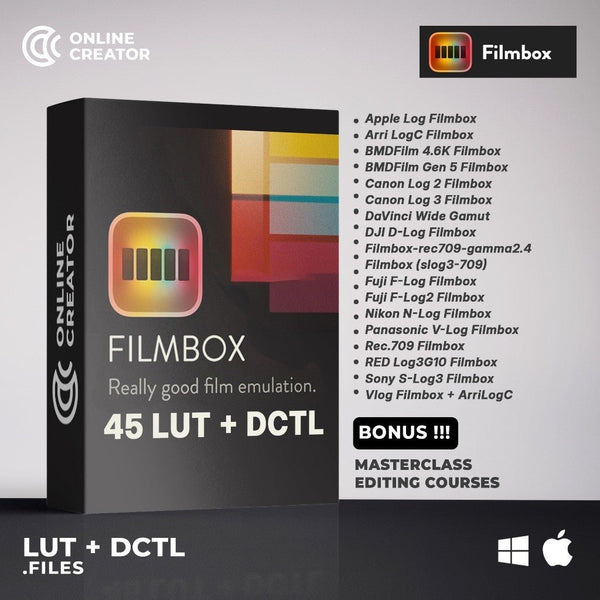 Filmbox Lut 45 LUT DCTL popular retro aesthetic film simulation