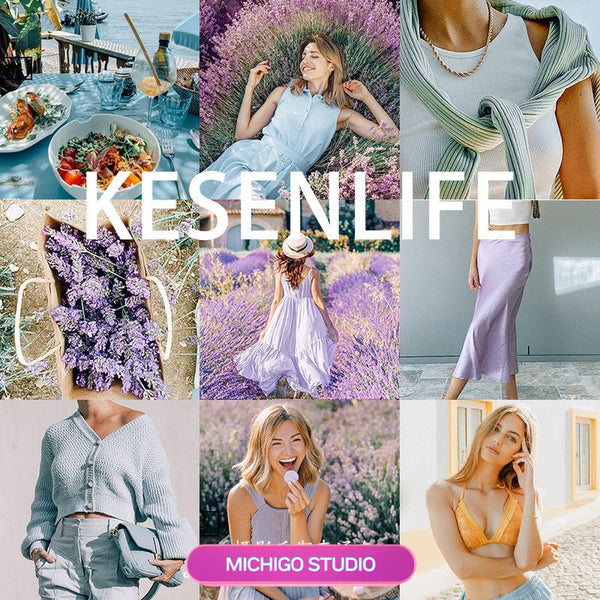 📸 Kesen Mint Green Lavender Flower Portrait – Lightroom Preset (FCPX, DaVinci LUT, Mobile, PS, VN)