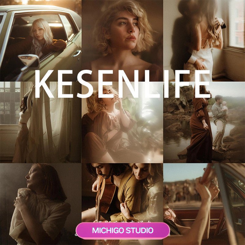 📸 Kesen Vintage French Tone Portrait – Lightroom Preset (PR, FCPX, DaVinci LUT, Mobile, PS, VN) - MICHIGO STUDIO