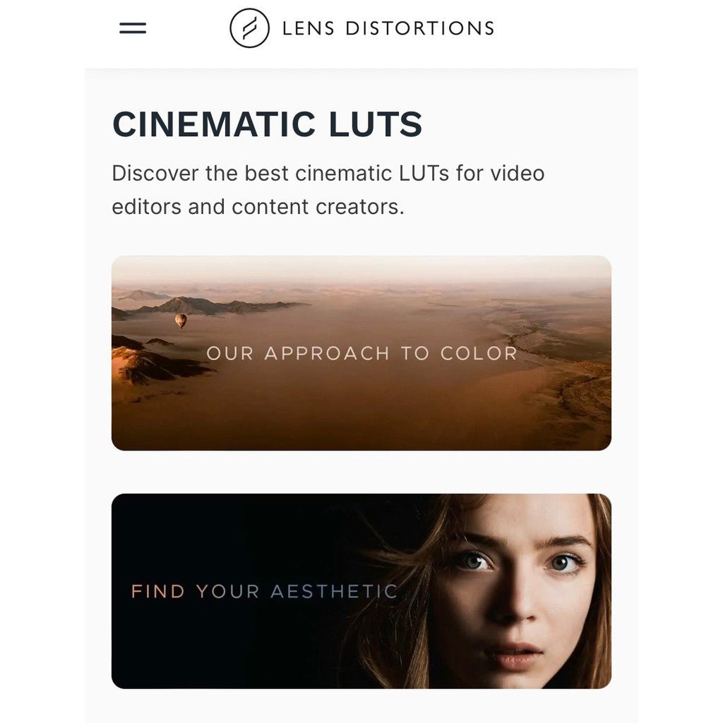 🎞️ Lens Distortions LUTs – Commercial Film Color Presets for PR / FCPX / CapCut / Davinci - MICHIGO STUDIO
