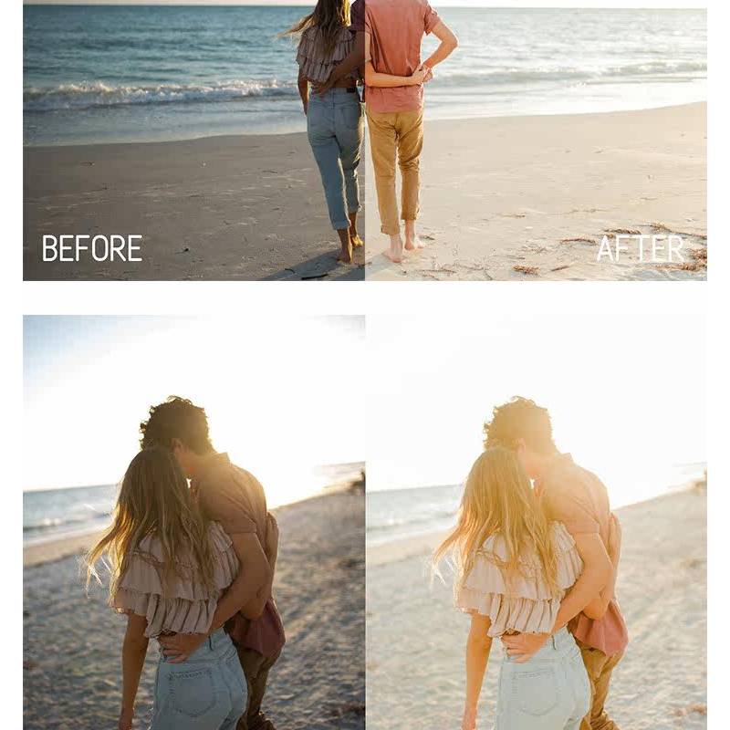 🎨 [LR Preset] Lightroom – warm beach photo filters – Beach Presets - MICHIGO STUDIO