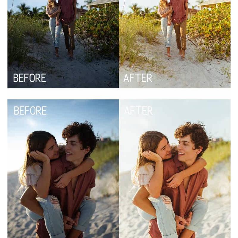 🎨 [LR Preset] Lightroom – warm beach photo filters – Beach Presets - MICHIGO STUDIO