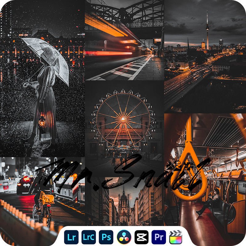 📸 Mr.278 Black Gold City Street - Lightroom Preset (PS, PR, DaVinci, Capcut, FCPX) - MICHIGO STUDIO