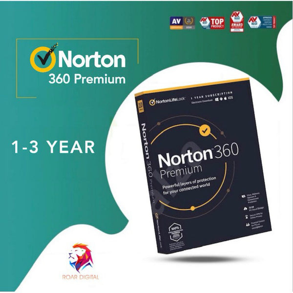 RM25 1-Years  [ EXP 10/09/2026 ] 🛡️ Norton 360 Premium– All-in-One Antivirus | PC, Mac, Mobile, Tablet