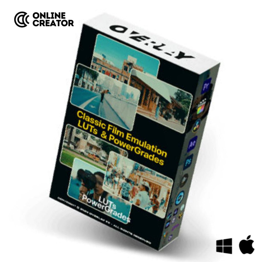 Overlayfx Classic Film Emulation LUTs and PowerGrades Pack[ MICHIGO STUDIO ] - MICHIGO STUDIO