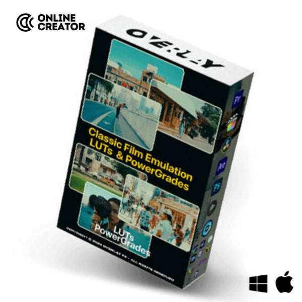 Overlayfx Classic Film Emulation LUTs and PowerGrades Pack
