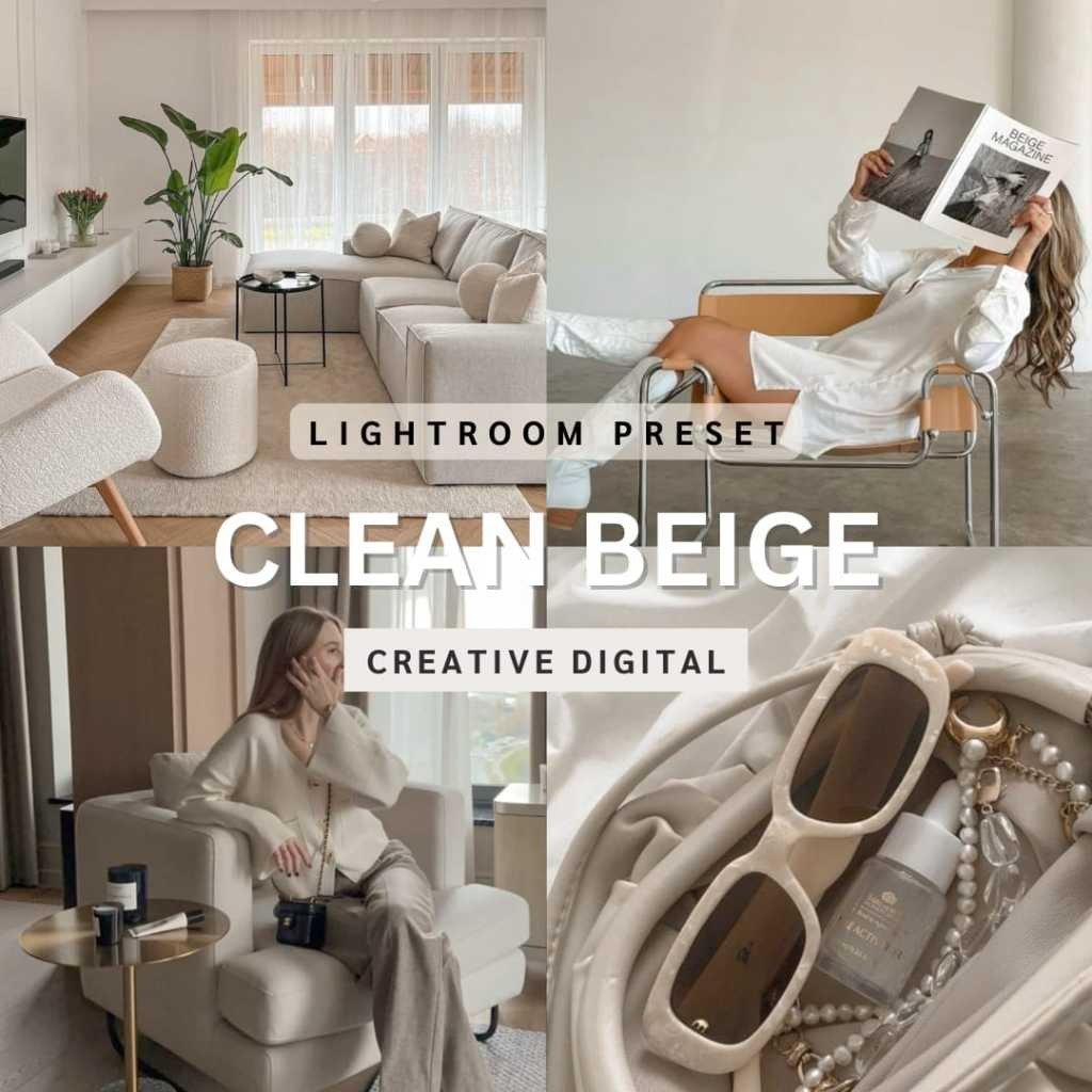 Preset Aesthetic | Clean Beige Preset | Lightroom[ MICHIGO STUDIO ] - MICHIGO STUDIO